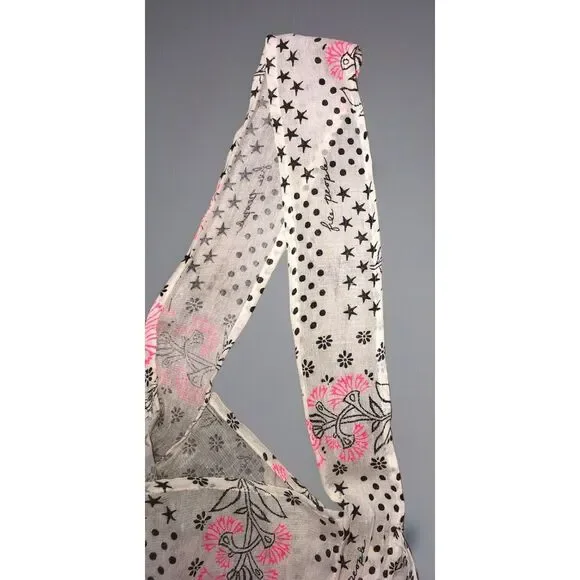 Free People Tote Bag Gauze Boho‎ Reusable Shopping Floral Festival 14x15" - Picture 5 of 9